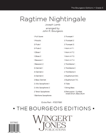 Ragtime Nightingale - Full Score