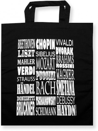Tragtasche Komponisten schwarz