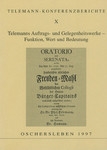 Telemanns Auftrags und Gelegenheitswerke
