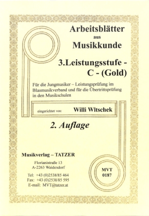 Arbeitsbl�tter C Gold Musikkunde