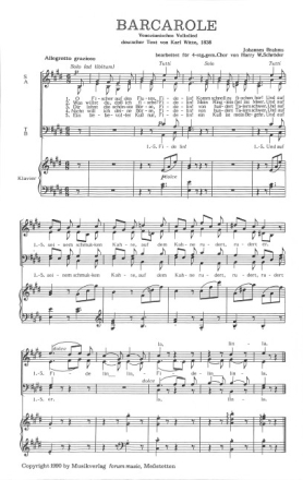 Barcarole - venezianisches Volkslied