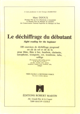 Le dechiffrage du debutant - 100 exercices