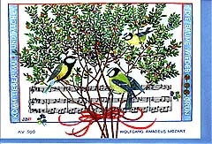 Doppelkarte Komm lieber Mai und mache KV 596 (Mozart)