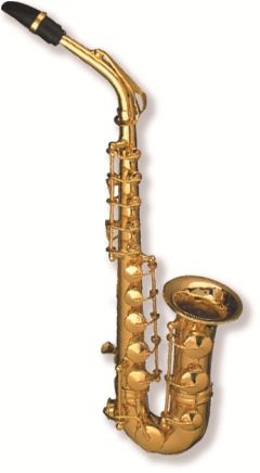 Magnet Saxophon 8.0 cm (1/12) vergoldet