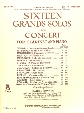 16 grands Solos de concert