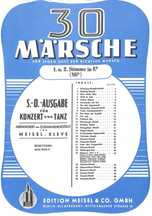 30 M�rsche f�r Salonorchester