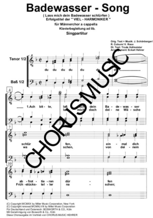 Badewasser Song (Lass mich dein Badewasser schl�rfen)