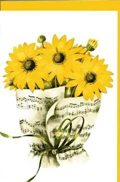 Doppelkarte Sonnenblumen