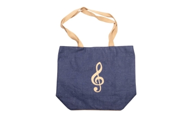 Blaue Jute-Henkeltasche