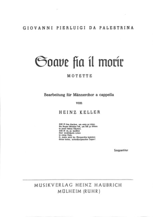 Soave fia il morir