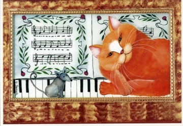 Doppelkarte Juliettes Katzen 6