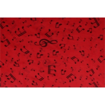 Schal Notenmix rot