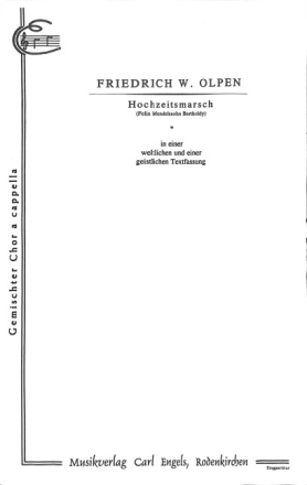 Hochzeitsmarsch op 61/9 (aus Sommernachtstraum)