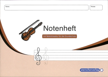 Notenheft mit Notenlineatur f�r die Grundschule