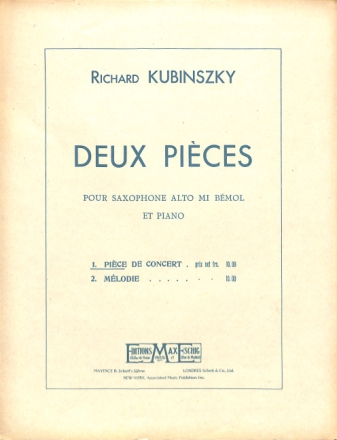 Piece de concert (2 Pieces 1)