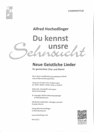 Du kennst unsre Sehnsucht