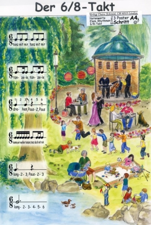Poster mit Rhythmussprache Schritt Ge He