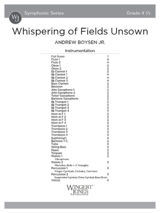 Whispering of Fields Unsown (Score)