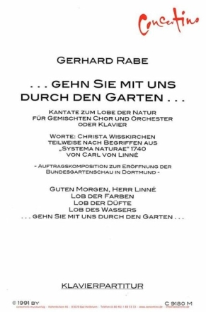 ... gehn Sie mit uns durch den Garten ...