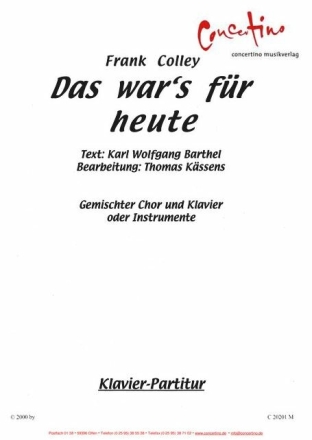 Das war's f�r heute