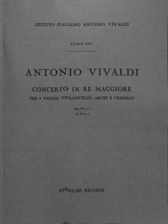 Concerto D-Dur F 4/7 T 406 op 3/1