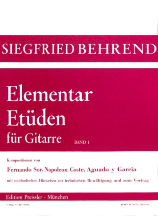 Elementar-Et�den Band 1 f�r Gitarre