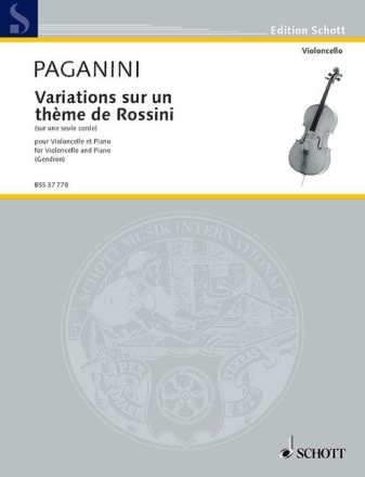 Variations sur une seule corde f�r Violoncello und Klavier
