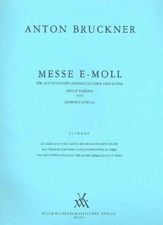 Messe e-Moll 2. Fassung 1882 f�r Chor und Bl�ser Bl�serstimmen