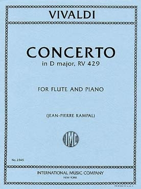 Concerto d minor R 429/P 205/F VI:10 for flute and Strings for flute and piano