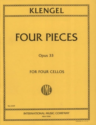 4 Pieces op.33 for 4 violoncellos parts