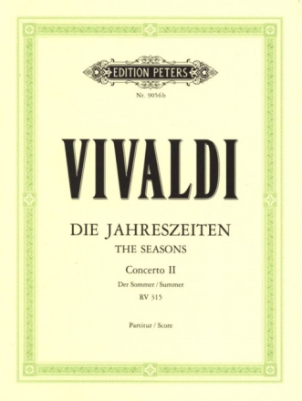 Konzert F-Dur RV293 op.8,3 'Der Herbst' f�r Violine und Streicher Partitur