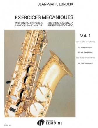 Exercices m�caniques vol.1 pour saxophone