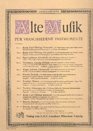 Konzert D-Dur f�r Fl�te und Streicher Partitur