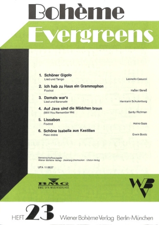 BOHEME EVERGREENS BAND 23