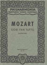 COSI FAN TUTTE KV588 OUVERTUERE FUER ORCHESTER STUDIENPARTITUR