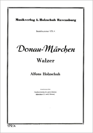 Donaum�rchen Walzer f�r Akkordeon   2 Stimmen