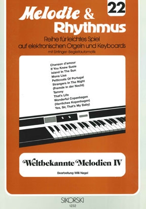 Weltbekannte Melodien Band 4: f�r E-Orgel / Keyboard