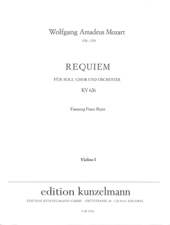 Requiem d-Moll KV626 f�r Soli, Chor und Orchester Violine 1
