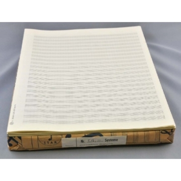 Notenpapier Quart-Format hoch 22 Systeme 27x34 cm mit Hilfslinien (5 B�gen)