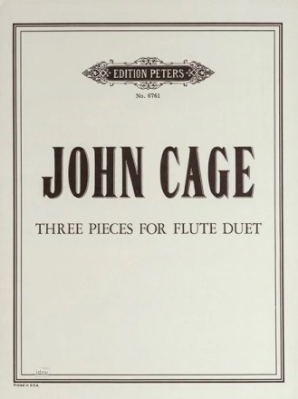 3 Pieces for two flutes Score