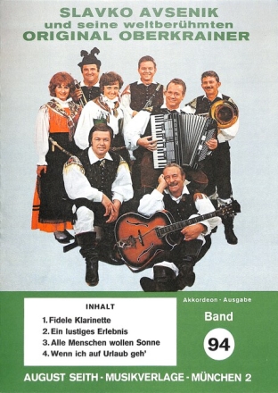 Slavko Avsenik und seine weltber�hmten Original Oberkrainer Band 94 f�r Akkordeon