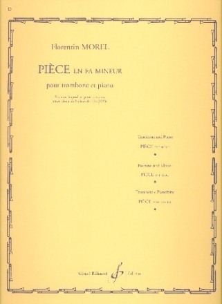 Pi�ce en fa mineur pour trombone et piano