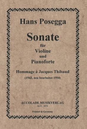 Sonate f�r Violine und Klavier