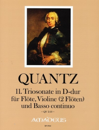 Sonate D-Dur Nr.11 QV2:10 f�r 2 Fl�ten (Fl�te, Violine) und Bc