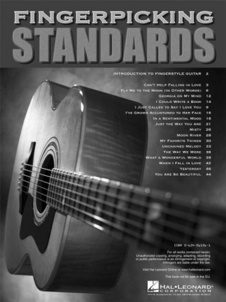 Fingerpicking Standards vocal/guitar/tab songbook