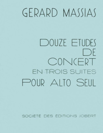 12 �tudes de concert en 3 suites pour alto