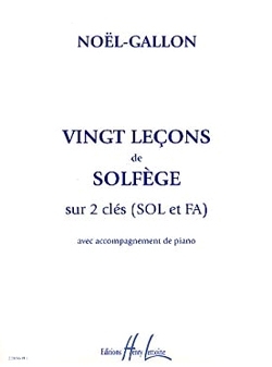 20 Lecons de solf�ge sur 2 cl�s (SOL et FA) pour voix et piano