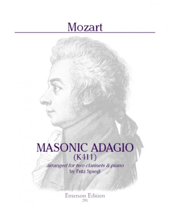 Masonic Adagio KV411 for 2 clarinets and piano parts