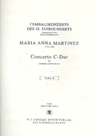 Konzert C-Dur f�r Cembalo und Orchester Violine 2