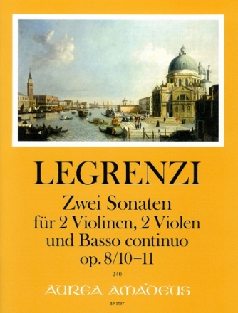 2 Sonaten op.8,10 und op.8,11 f�r 2 Violinen, 2 Violen und Bc Partitur und Stimmen